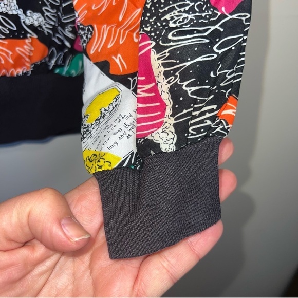 Vintage Shapely Abstract Pullover Jacket Shirt w/Shoulder Pads Made in USA Med - Picture 9 of 10